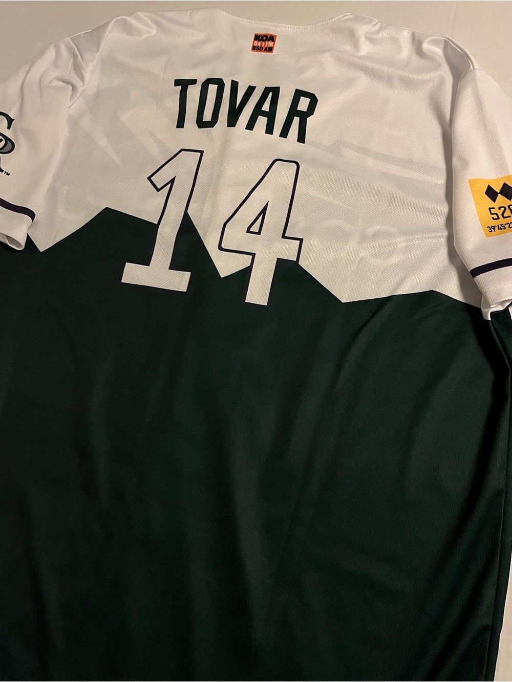 NEW Ezequiel Tovar Colorado Rockies City Connect Stadium MLB Promo Jersey XL